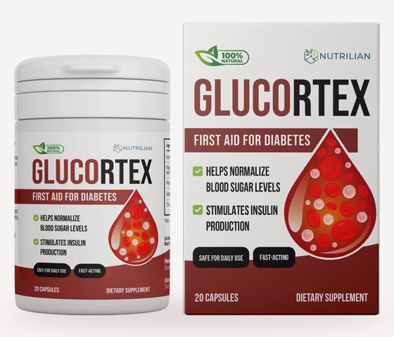 Glucortex Dose und Faltschachtel nebeneinander